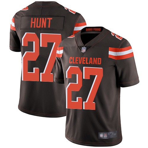 Cleveland Browns Kareem Hunt Men Brown Limited Jersey 27 NFL Football Home Vapor Untouchable